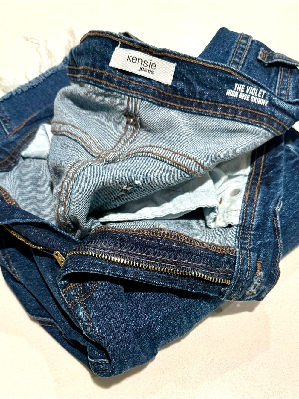 Kensie Dark Blue High Rise Skinny Jeans